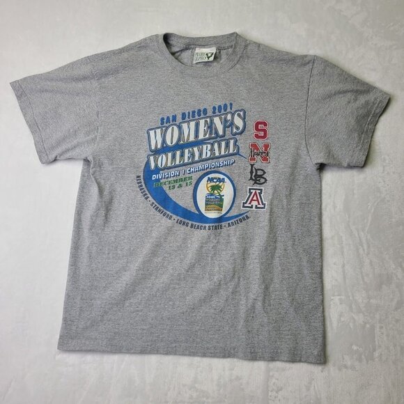 VTG 2001 Womens Volleyball Division I Championship Gray XL T-Shirt San Diego CA - Picture 8 of 8